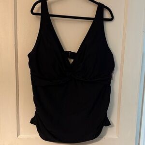 Old Navy Black V-Neck Swimsuit Top